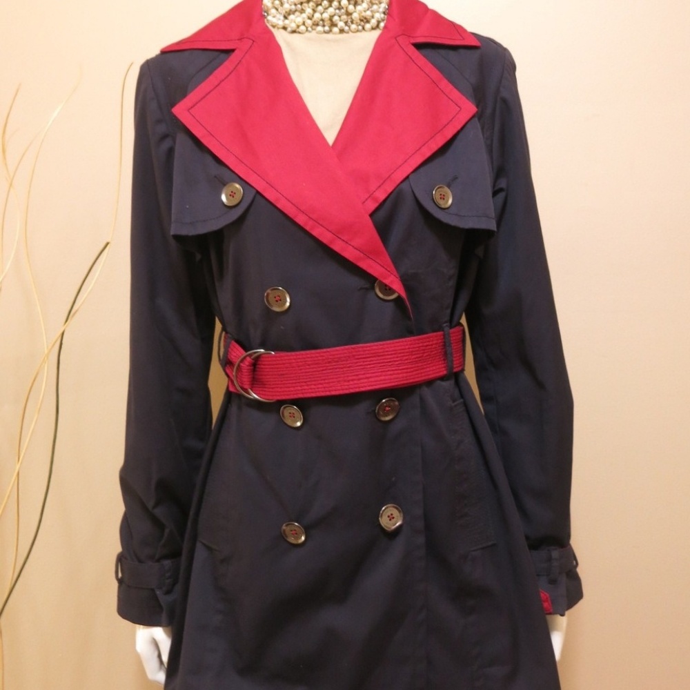 Tommy Hilfiger  Double Breasted Belted Trench Coat